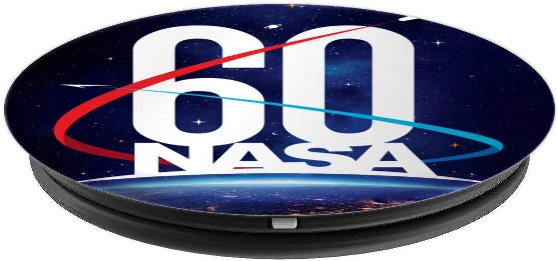 Official 60 Years of NASA Logo PopSockets Grip and Stand for Phones and Tablets