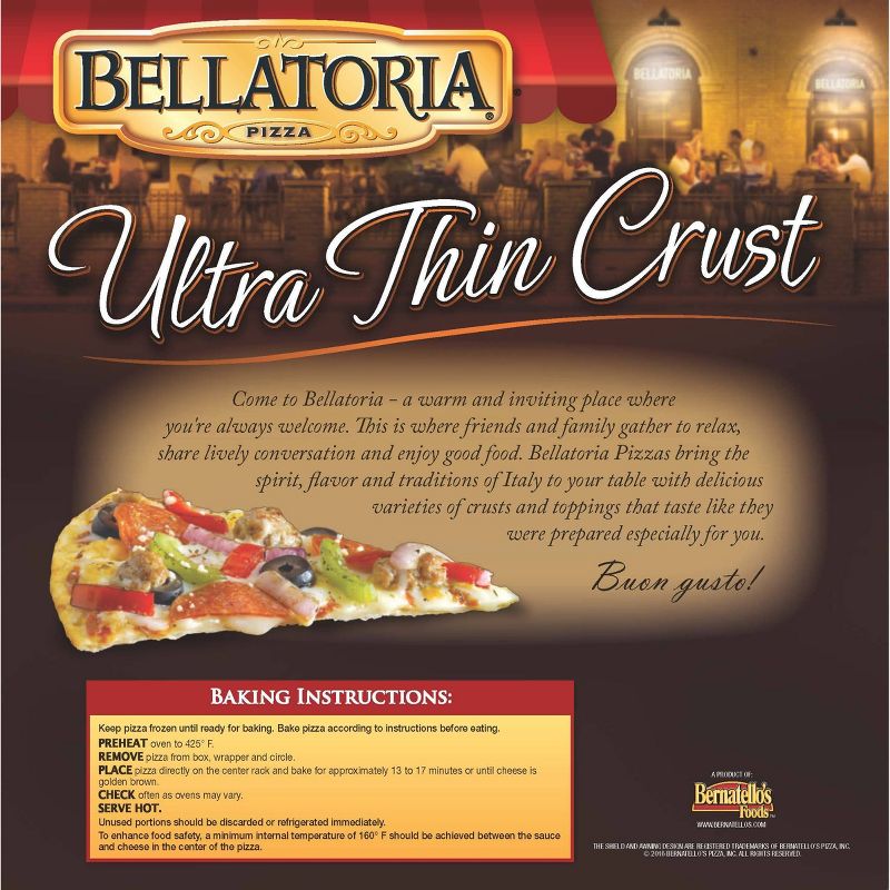 Bellatoria Ultra Thin Crust Ultimate Supreme  Frozen Pizza - 21.7oz