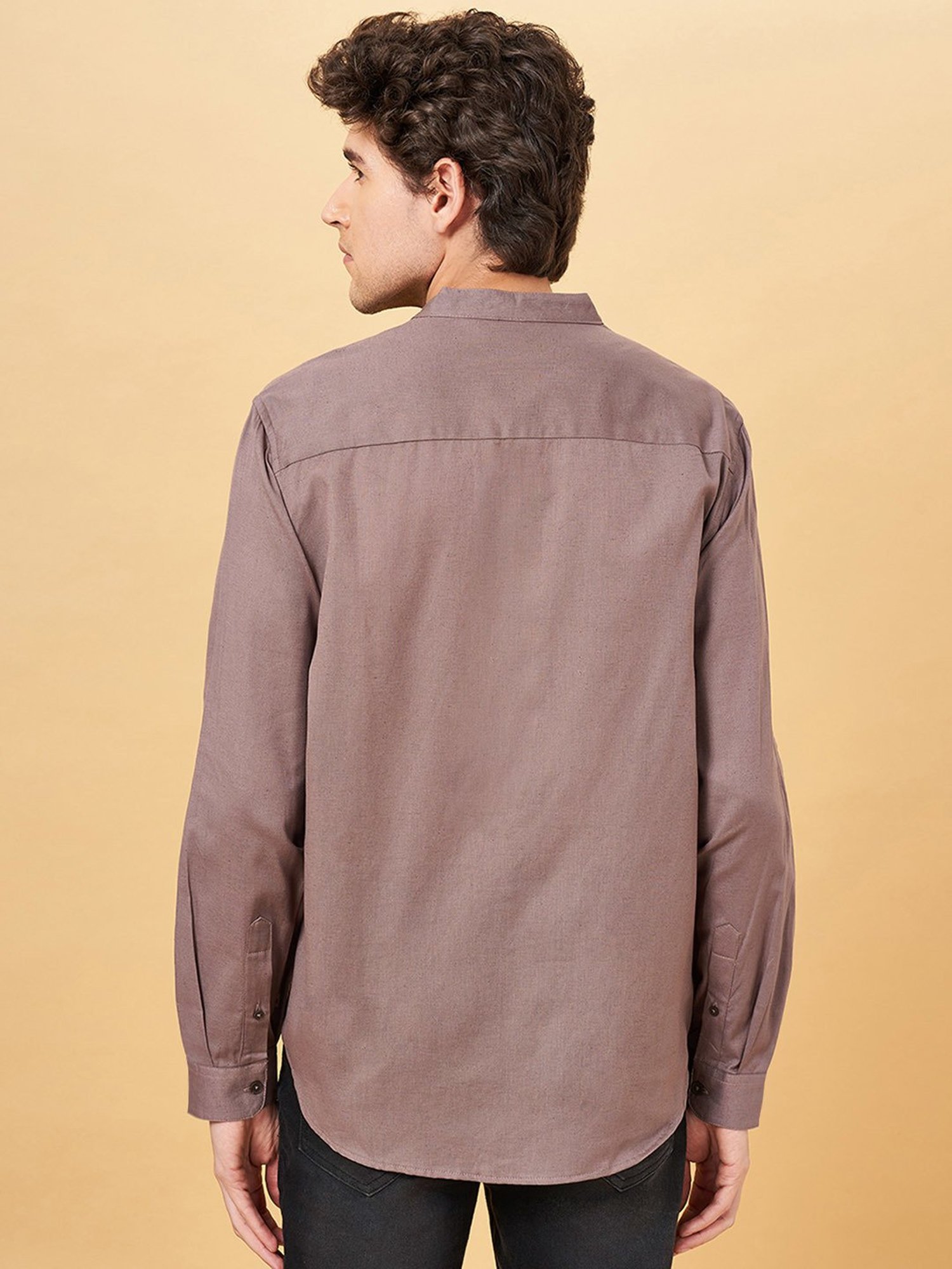 Indus Route by Pantaloons Mauve Regular Fit Shirt