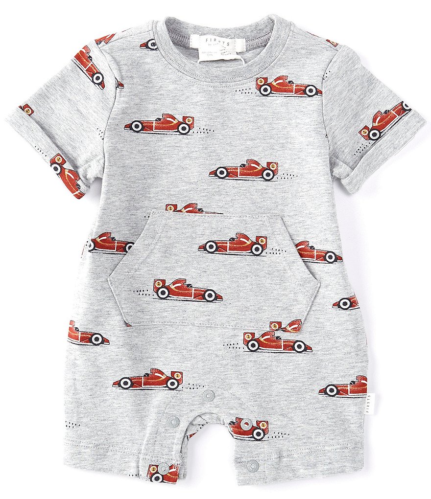 Aden + Anais Baby Boys 6-9 Months Long-Sleeve Blue Moon Footed Coverall