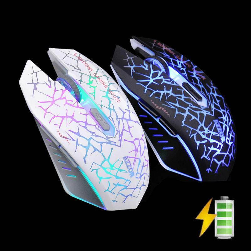 2.4GHz Wireless AZZOR M6 Rechargeable Silent Ergonomic Optical Usb Gaming Mouse
