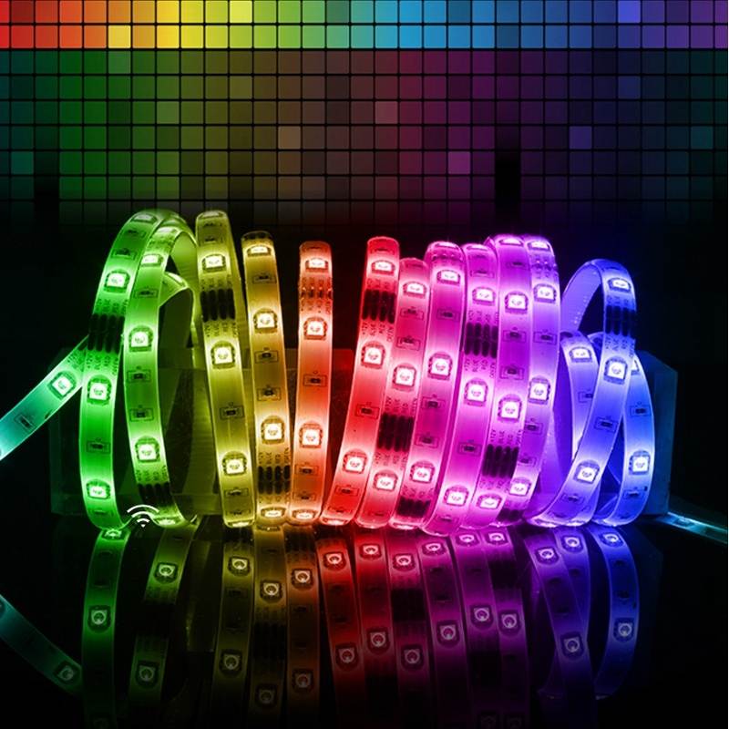 Led Strip Lights RGB 5050 LED Tape Lights Flexible Color Changing LED Lights with 24 Keys IR Remote for Bedroom Home