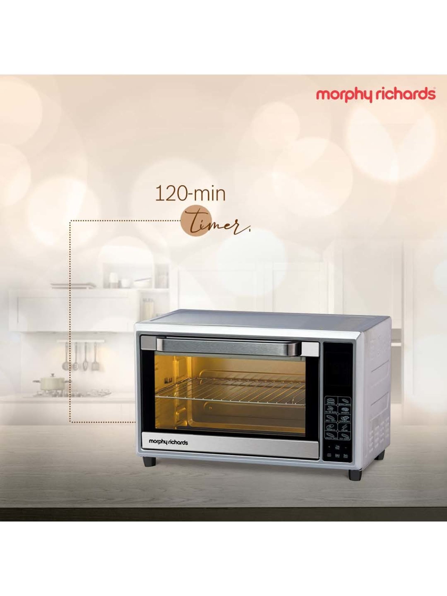 Morphy Richards 35SS DIGICHEF 35 L 1800W Oven Toaster Grill (Silver)