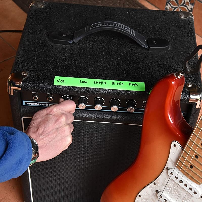 Tape - Fluorescent Green - Clean Removable Adhesive Tape | Console Tape for Light Control Board, DJ Mixing Board, Audio Mixer, Arts and Crafts, Office Products, Ink Pens and Markers |