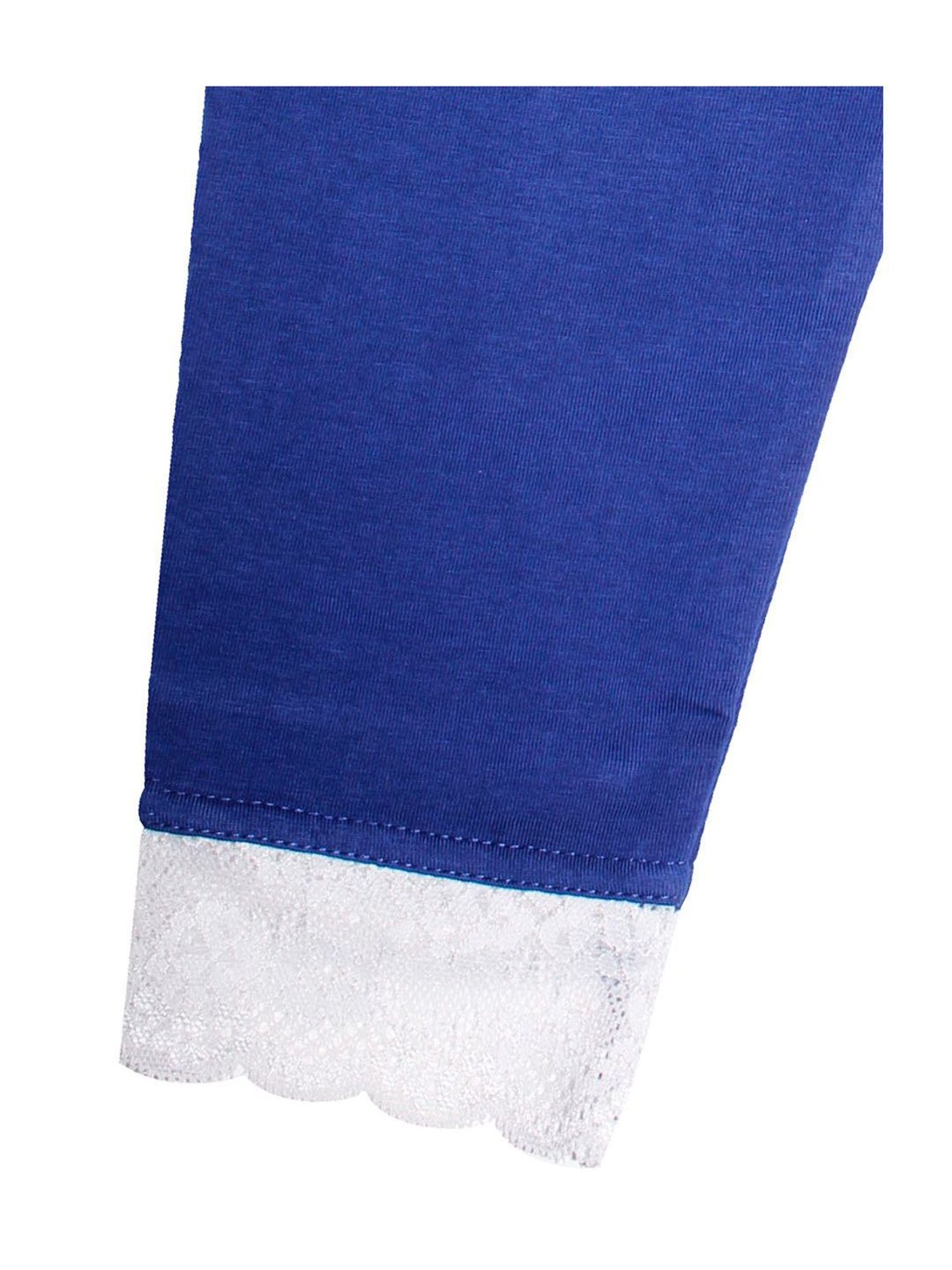 Kiddopanti Kids Royal Blue Solid Leggings