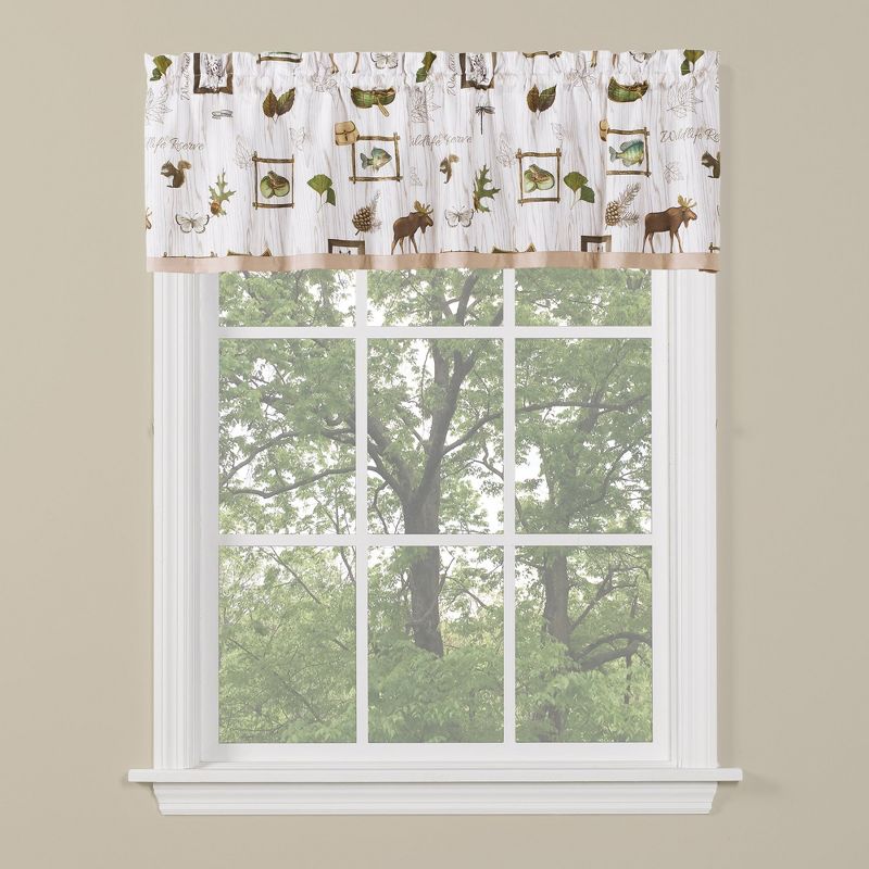 Saturday Knight Ltd Forest Glen Window Valance With 3/4" Rod Pocket - 58x13" Neutral