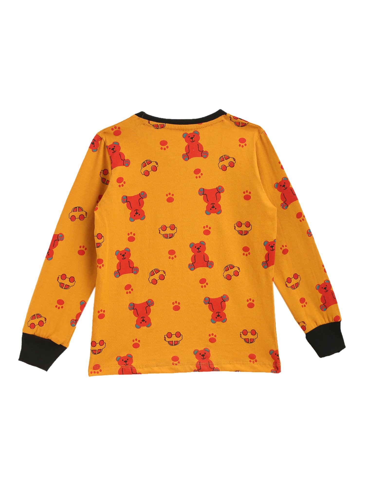 Kids Craft Mustard Printed T-Shirt with Joggers