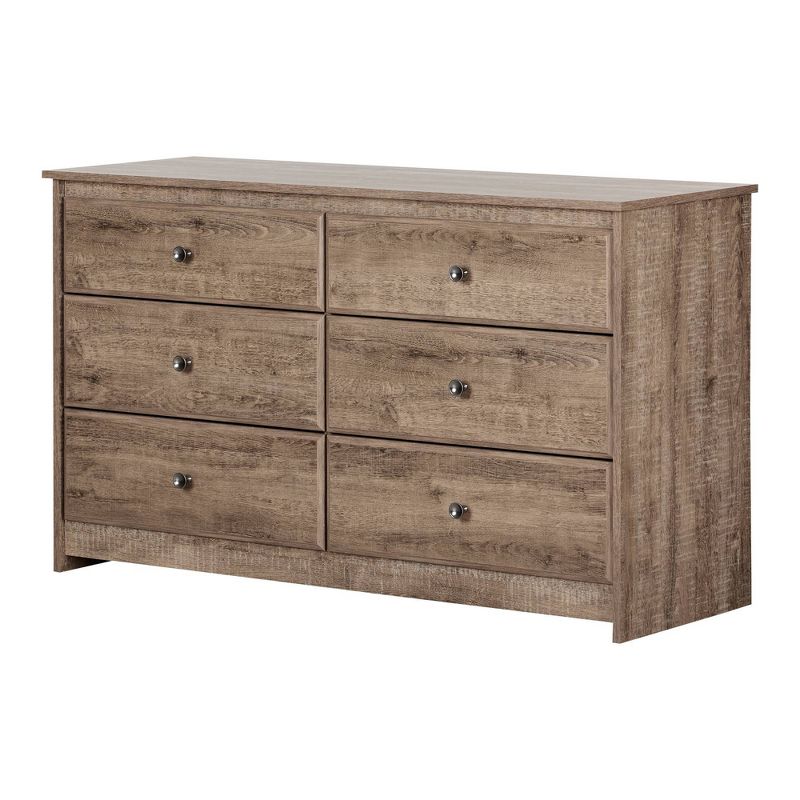 Tassio 6 Drawer Double Dresser Weathered Oak - South Shore