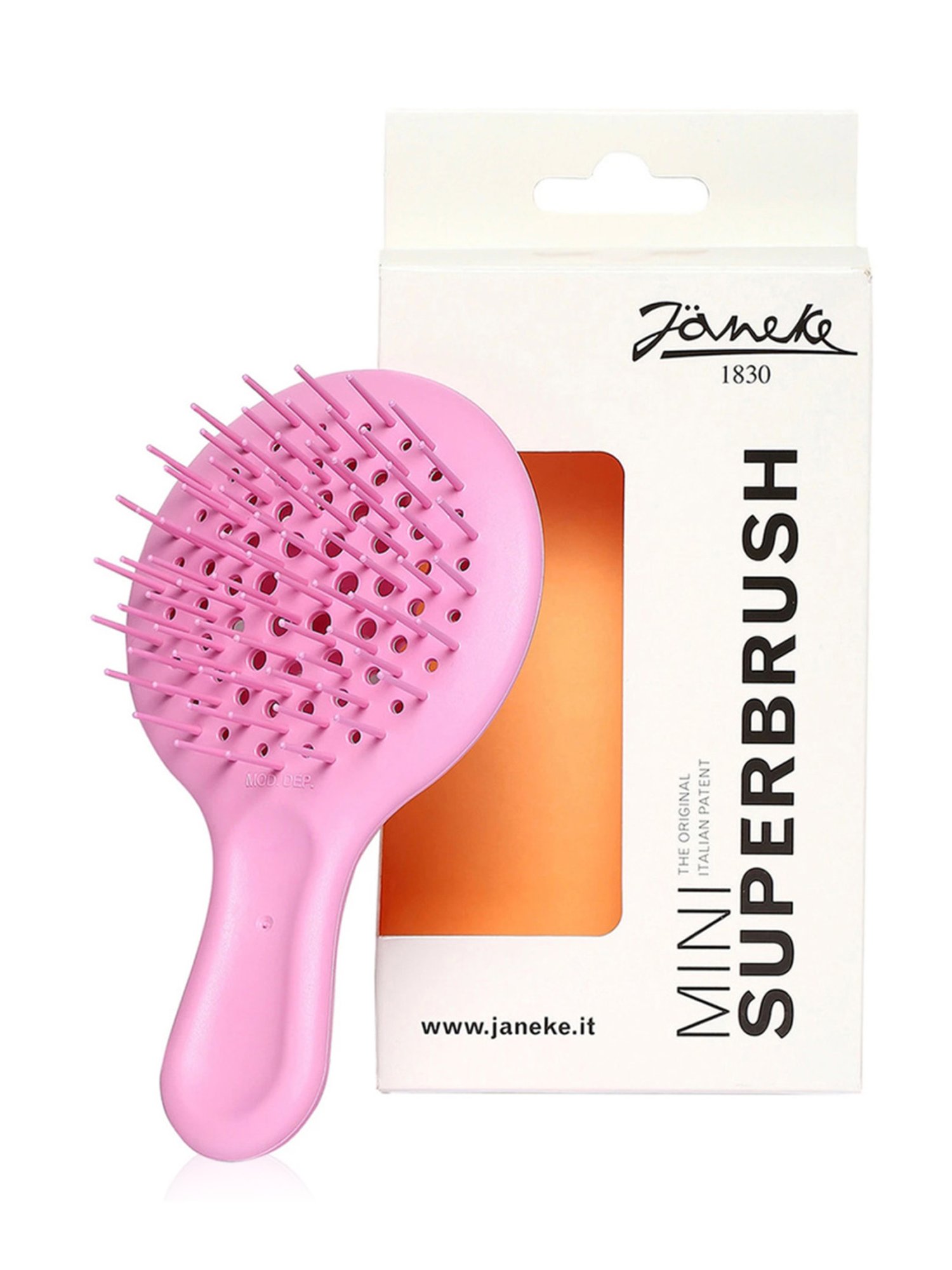 Janeke 1830 Professional Pink Silicone Bag Hairbrush