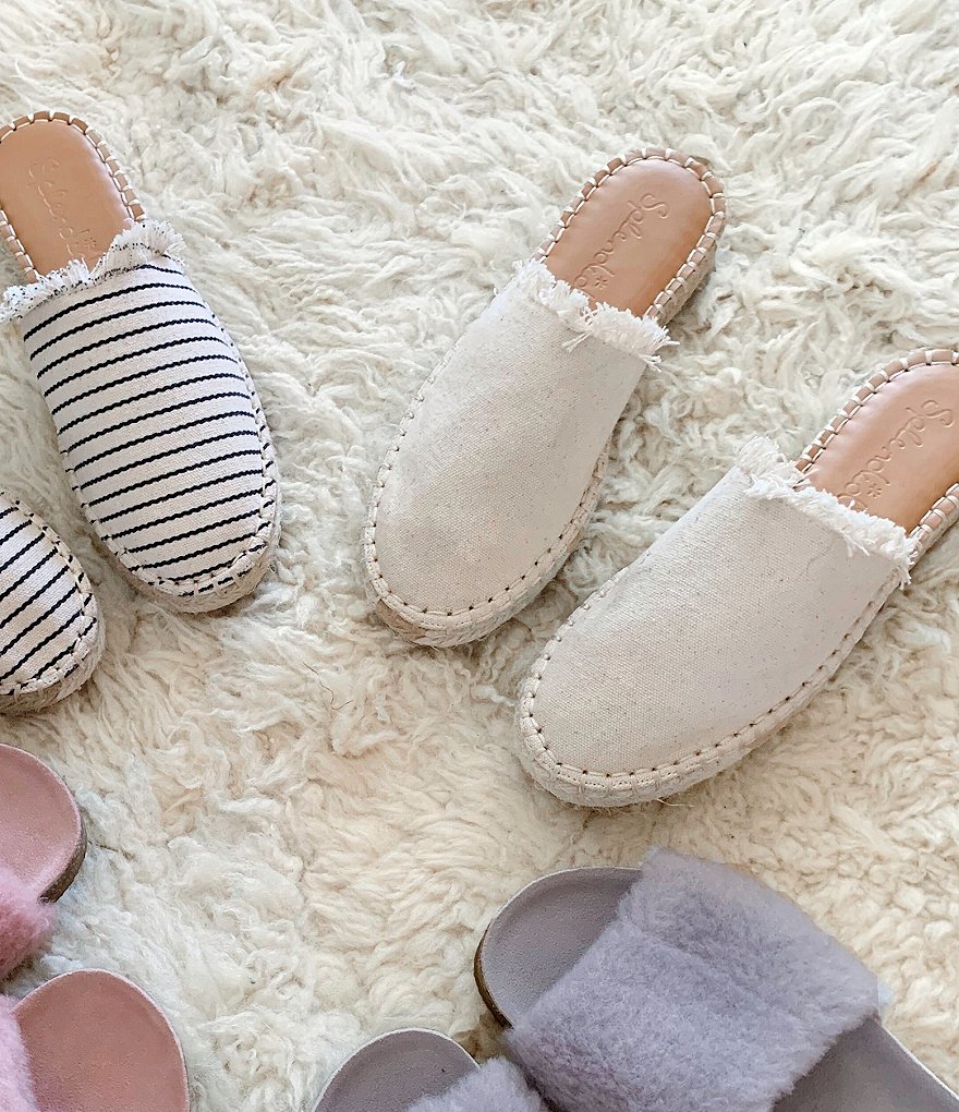 Splendid Jaime Fray Edge Canvas Espadrille Mules