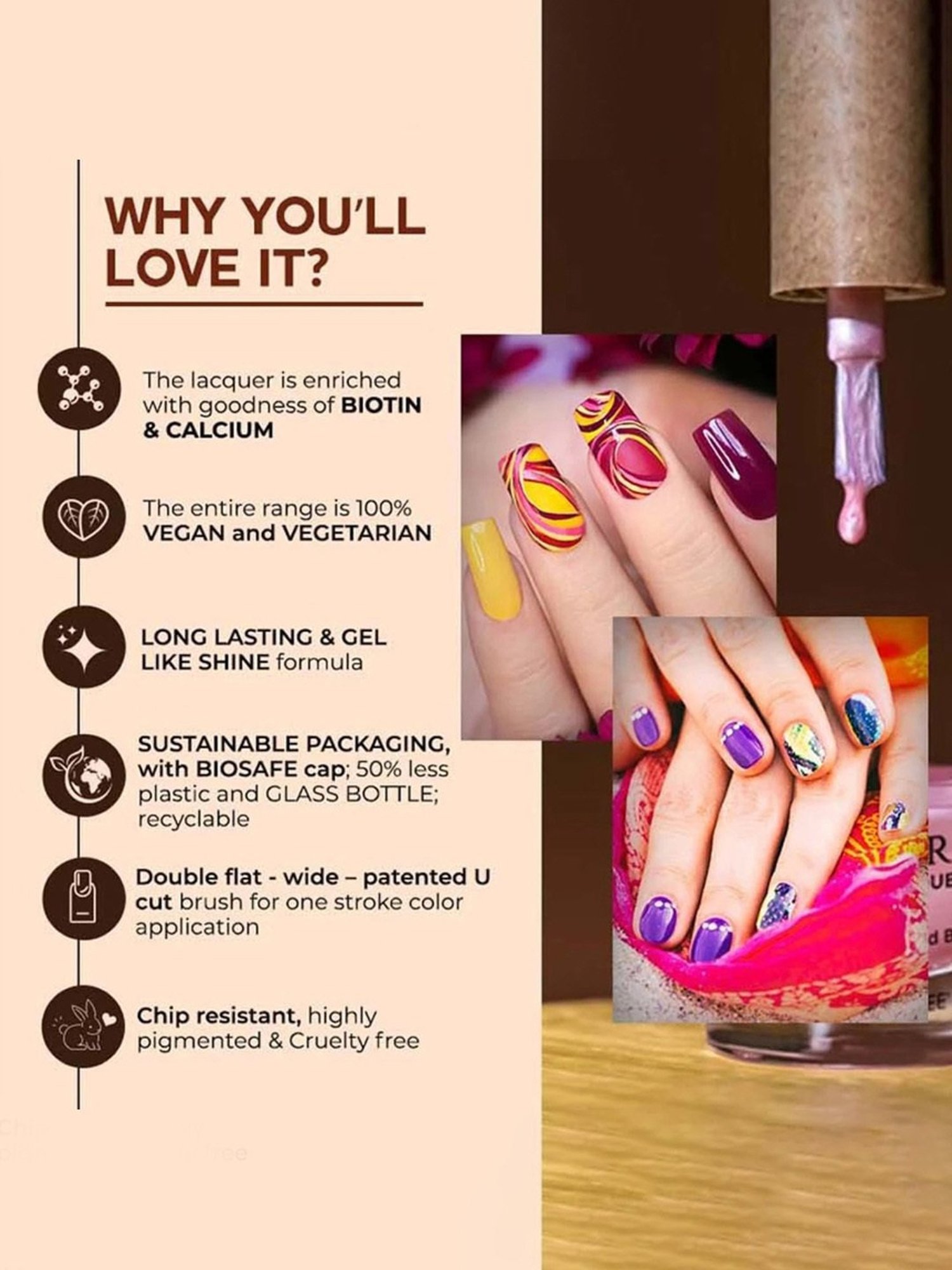 Colorbar Vegan Nail Lacquer Chilli Red 006 - 8 ml