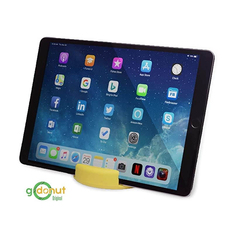Phone and Tablet Stand Holder | Stands Compatible with Apple iPad iPhone Samsung Galaxy LG Kindle Fire Tablets and Mobile Cell Phones | Holders Multi Angled and Colorful Yellow