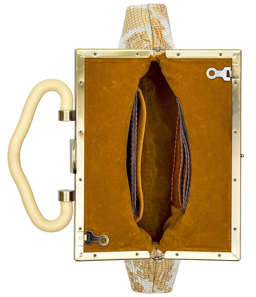 Thacker Le Pouch Snake Ring Handles Crossbody Bag