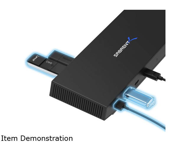 Sabrent USB Type-C Dual 4K Universal Docking Station with USB C Power Delivery (DS-WSPD)
