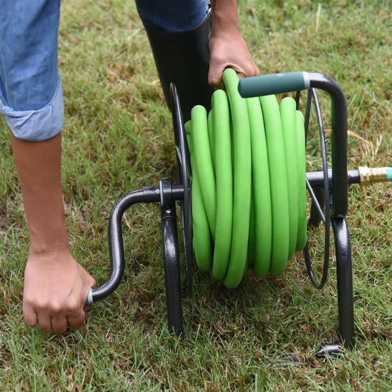 Yard Butler Handy Reel Heavy Duty Ground and Wall Mount Water for Garden Hose
