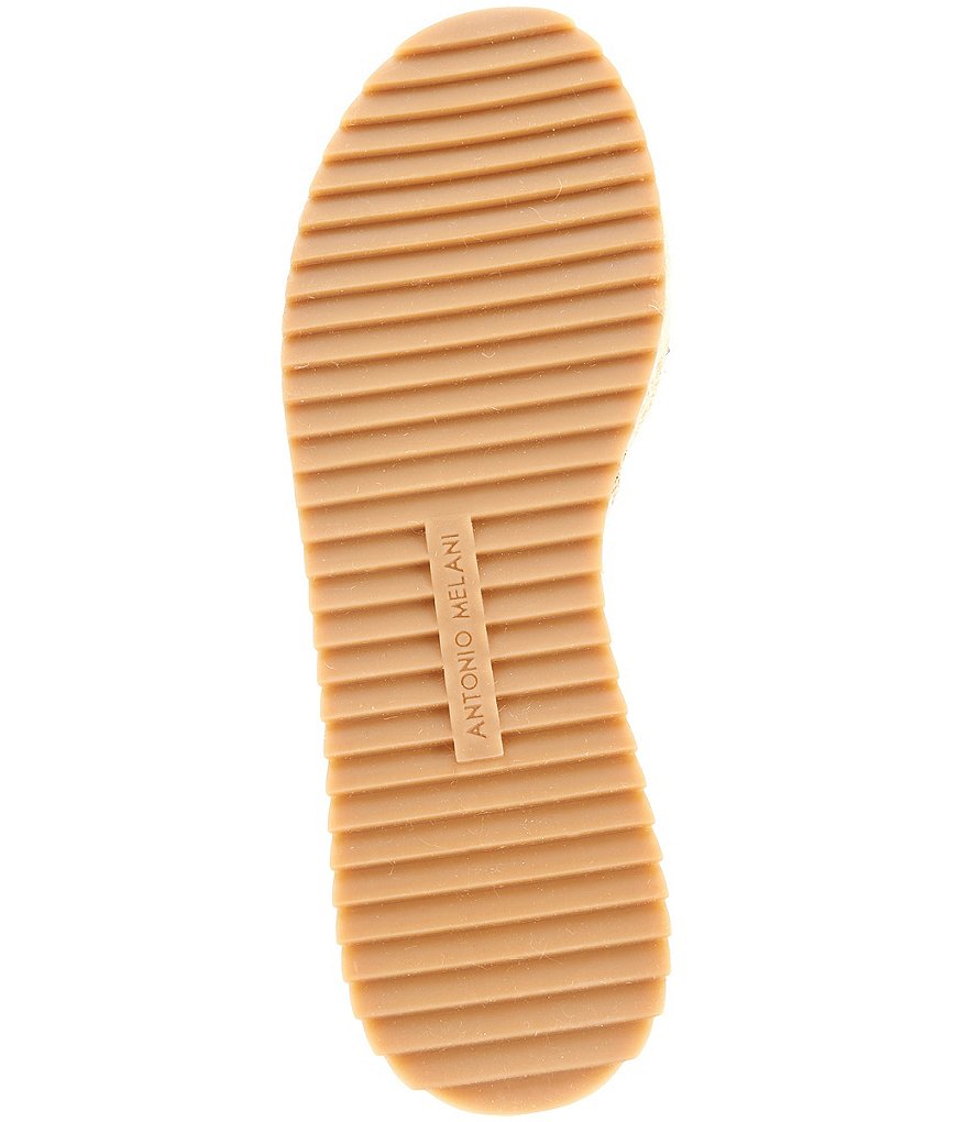 Antonio Melani Fosterr Leather Ankle Strap Espadrille Wedges