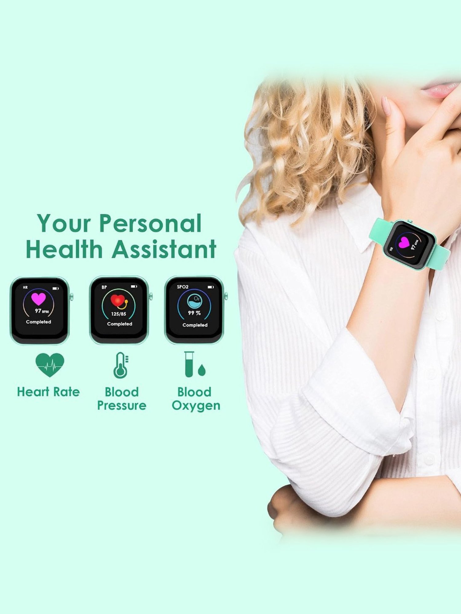 Probus P15 Full Touch Screen Smartwatch (Green)