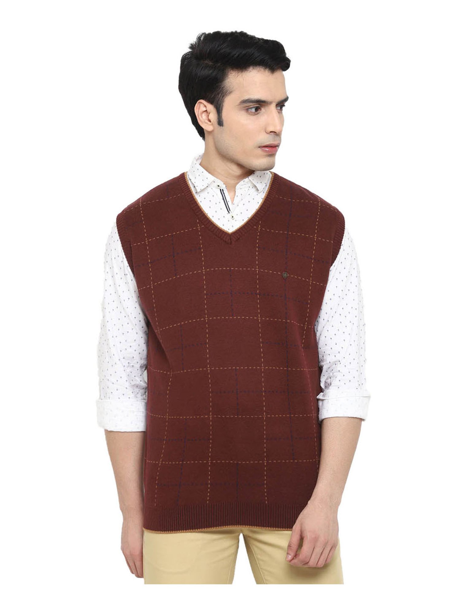 Turtle Brown Checks Pullover