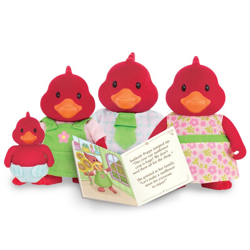 Li'l Woodzeez Miniature Animal Figurine Set - Tailfeather Cardinal Family