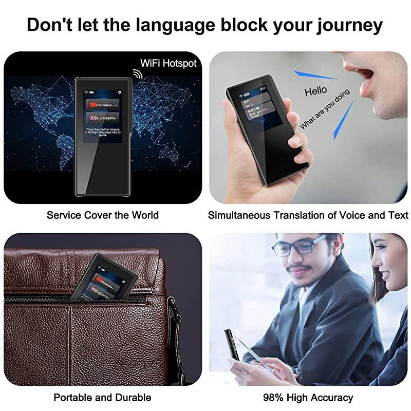 Translator Device Offline Translator Device Two Way Instant Voice Translator Support 106 s with Camera Translation for Travelling Abroad Learning Shopping Business Chat