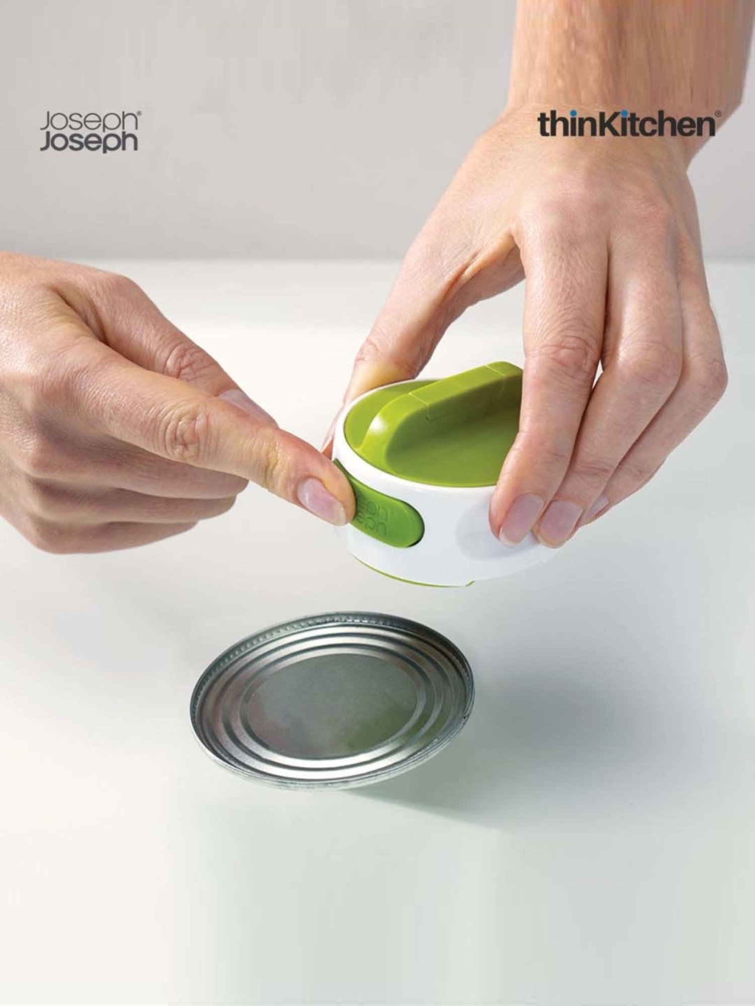 Joseph Joseph White & Green Abs Can-Do Compact Can Opener