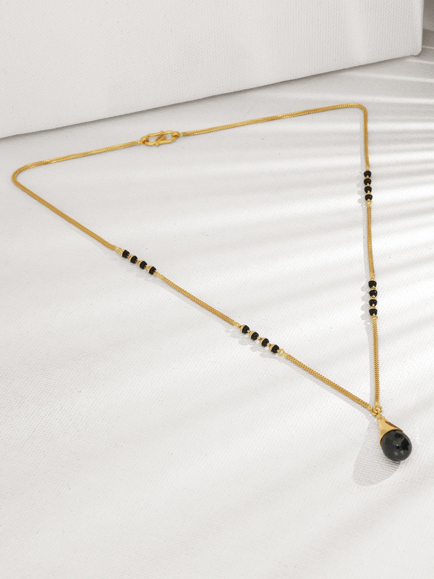 P.N.Gadgil Jewellers Gold Beaded Pyramid Mangalsutra For Women