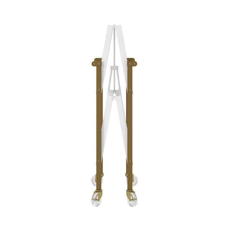 Trevia Folding Cart White - CosmoLiving by Cosmopolitan