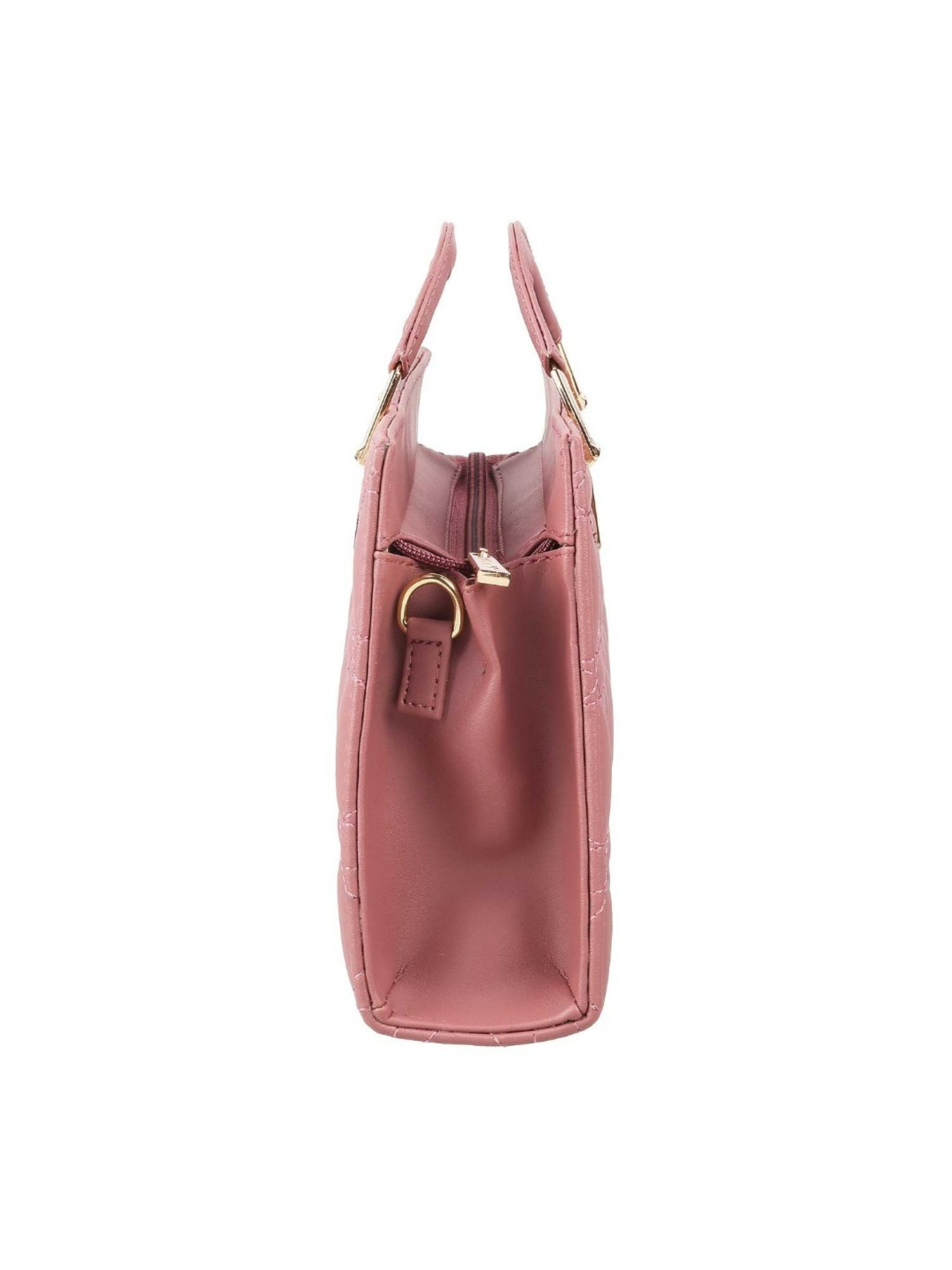 Walkway Pink Textured Medium Satchel Handbag