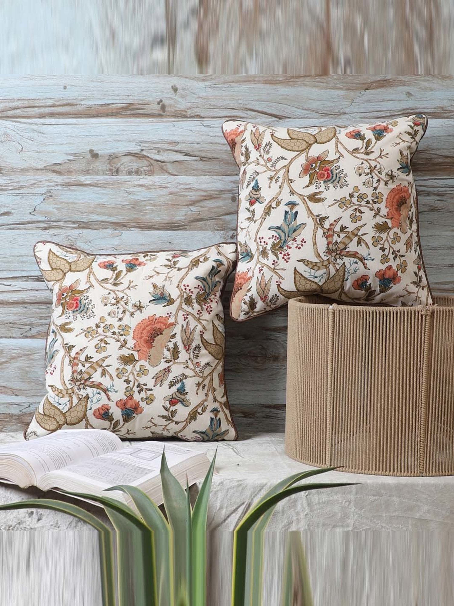 MFD HOME Furnishing Multicolour Cotton Cushion Cover - Set of 2