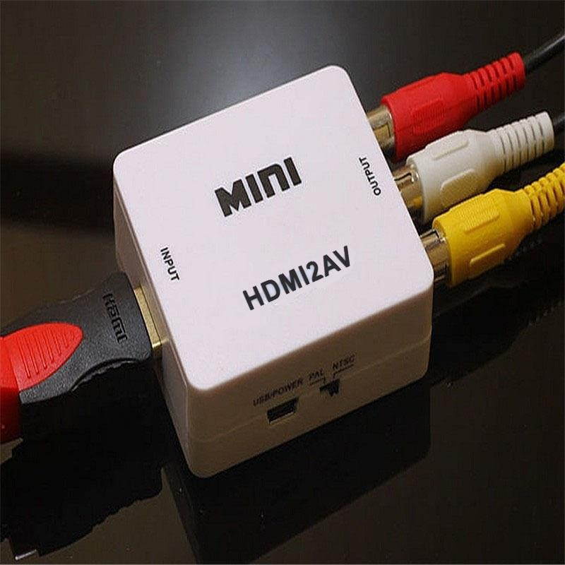 Mini Composite 1080P HDMI to RCA Audio Video AV CVBS Adapter Converter AV/RCA to HDMI Vedio Converter Connector Adapter For TV