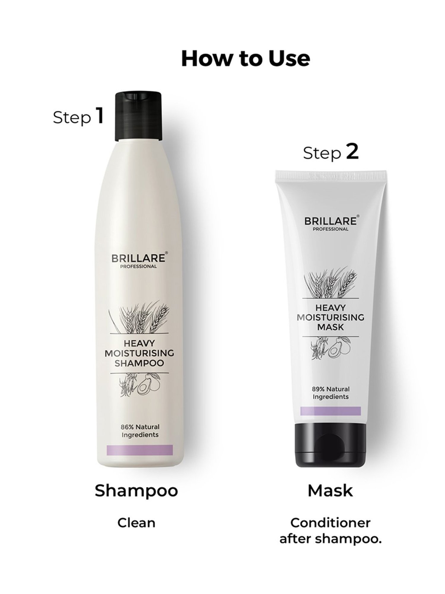 Brillare Heavy Moisturising Shampoo & Heavy Moisturising Mask Combo