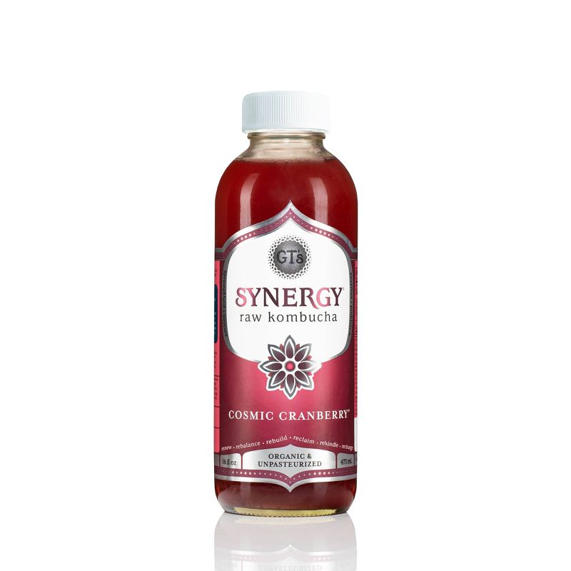 GT's Synergy Cosmic Cranberry Organic Kombucha - 16 fl oz Bottle