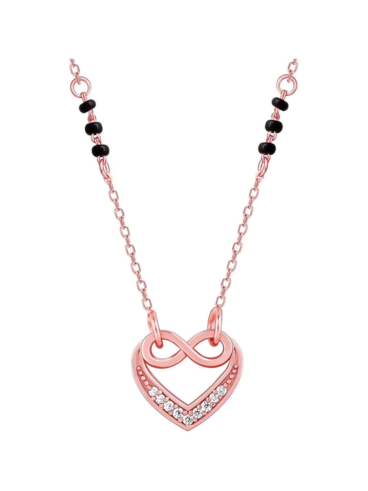 GIVA Love All Around 92.5 Sterling Silver Infinite Love In Heart Mangalsutra