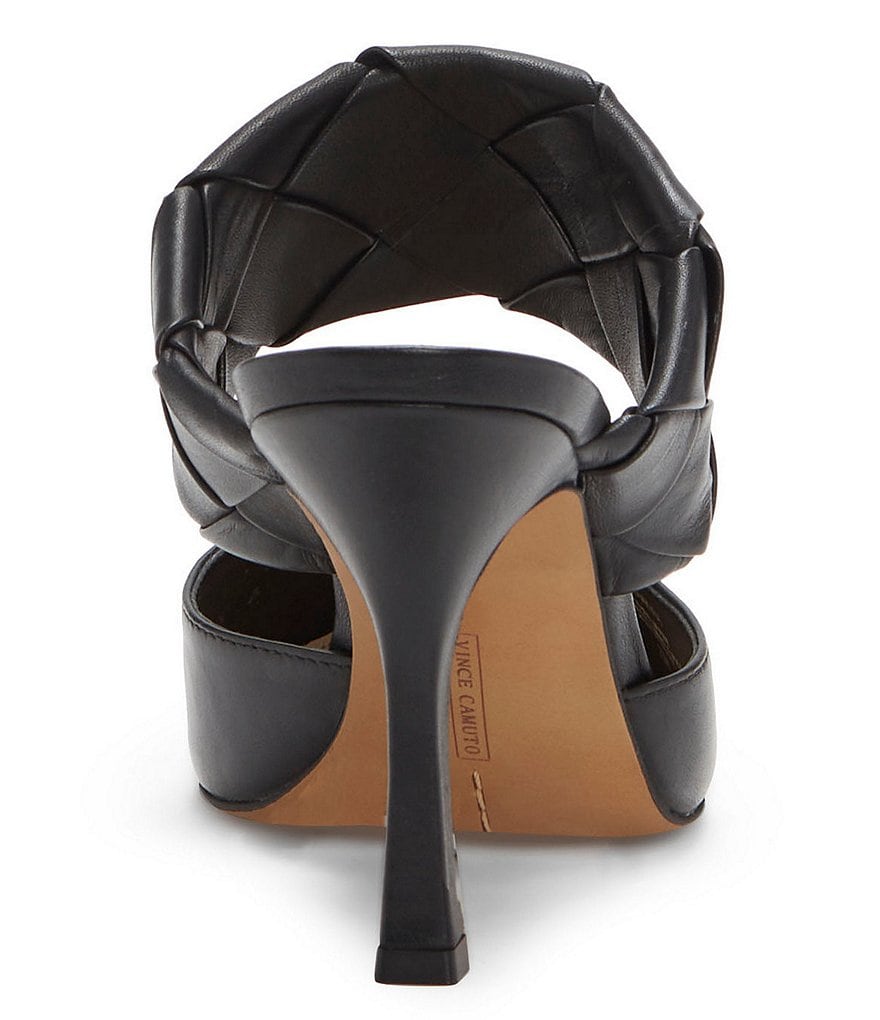 Vince Camuto Alandra Leather Woven Banded Mules