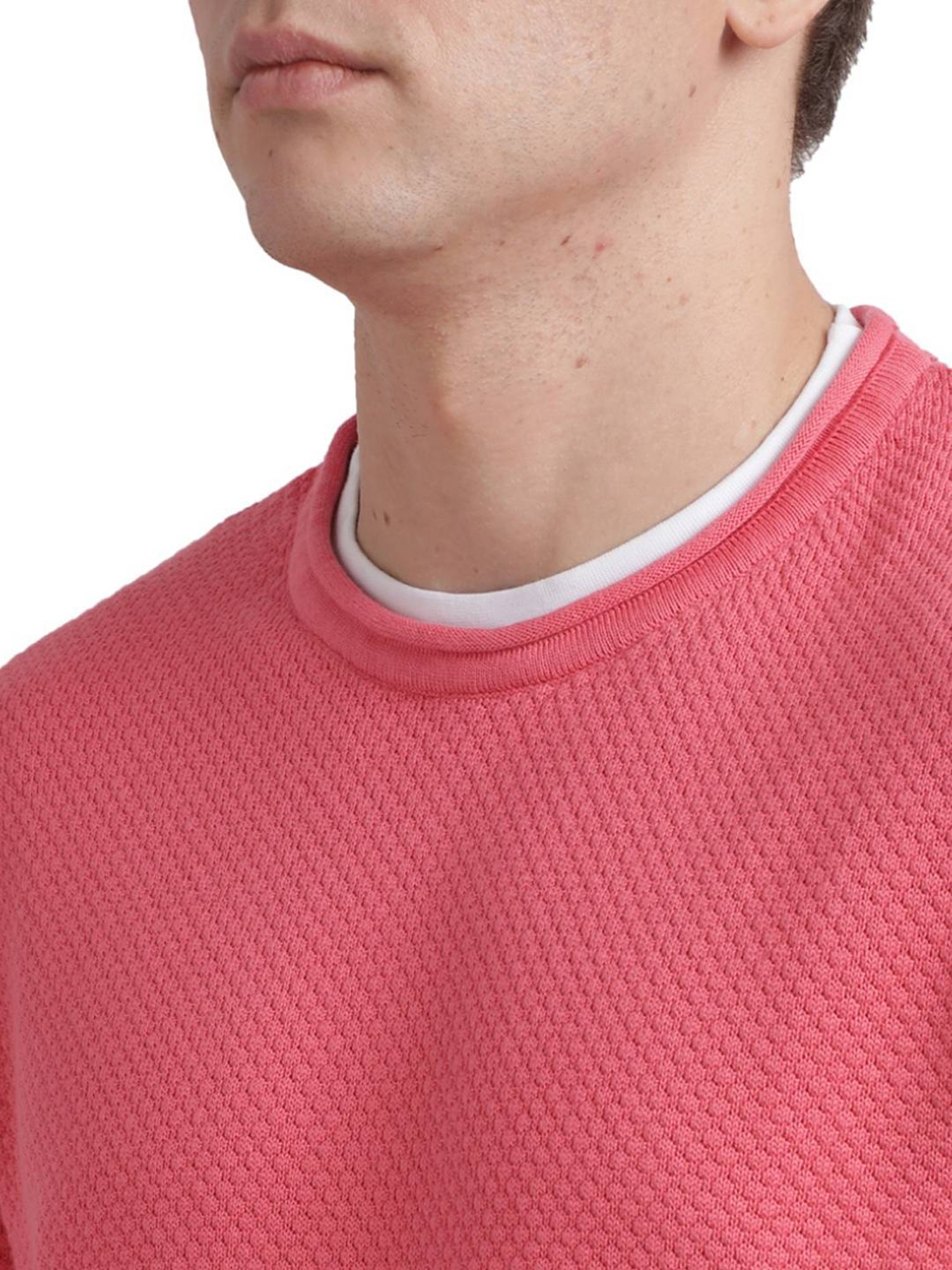Parx Pink Cotton Regular Fit Sweaters