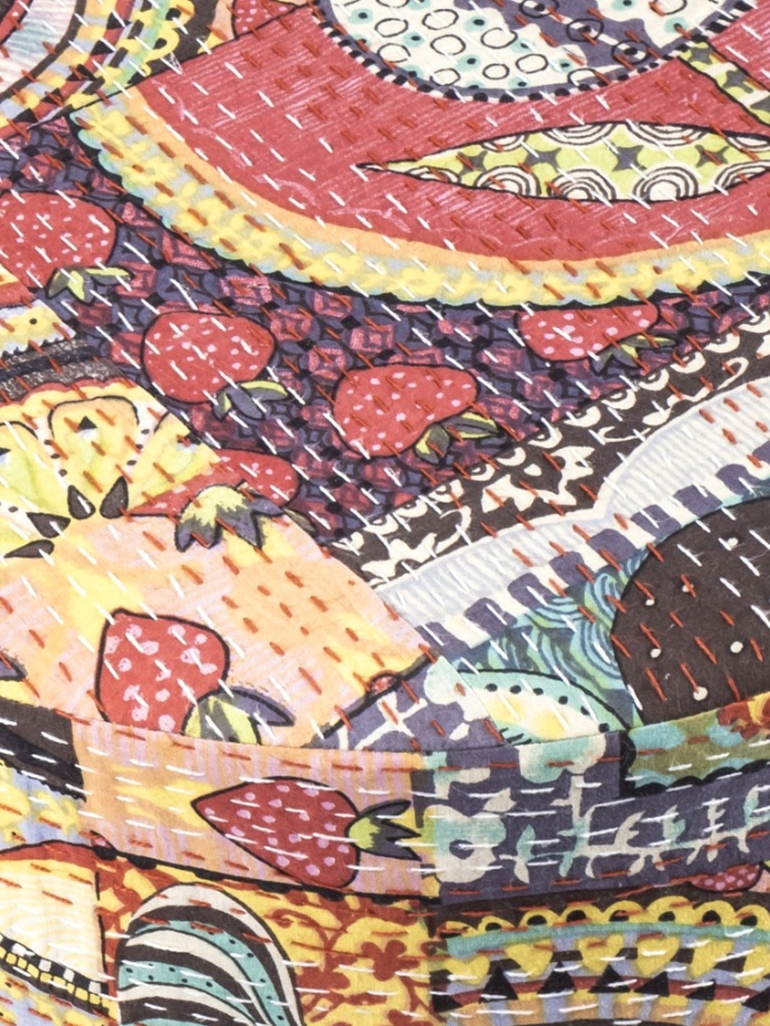 Chumbak French Sahara Solid Mustard Yellow Wood Ottoman