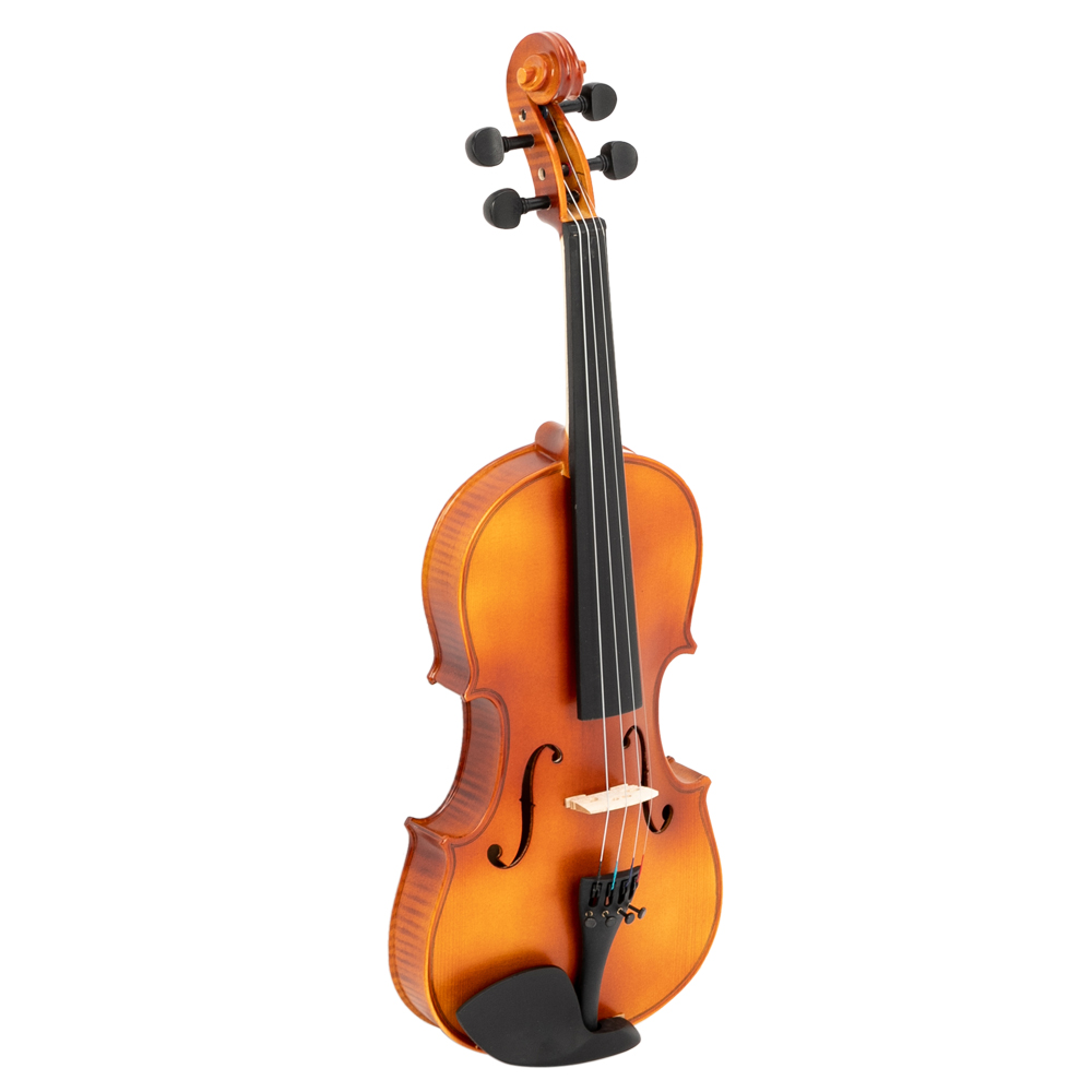 Glarry GV300 4/4 Maple Matte Natural Violin Tiger Pattern+ Case Bow Rosin Tuner