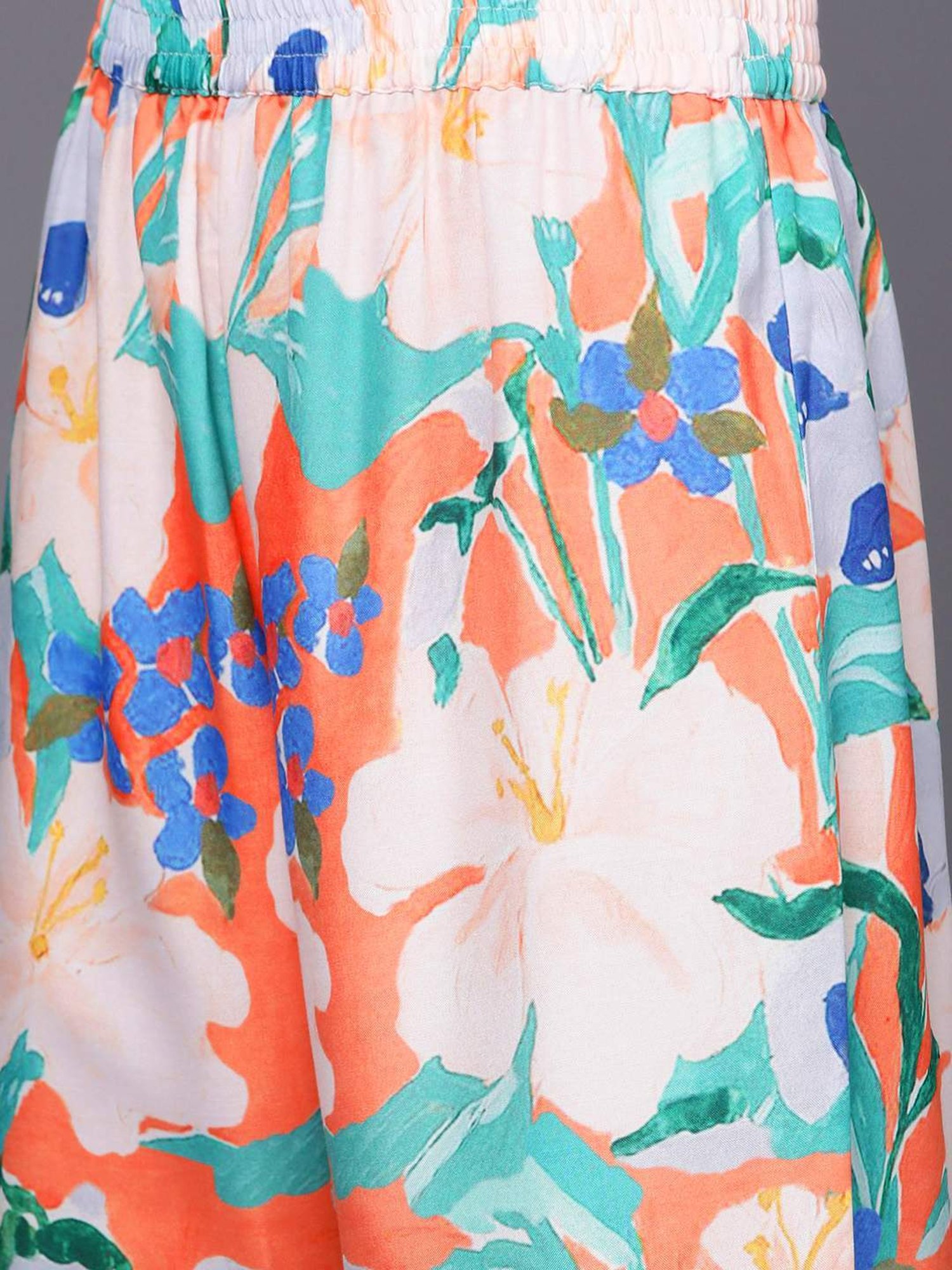 Varanga Multicolored Cotton Printed Kurta Palazzo Set