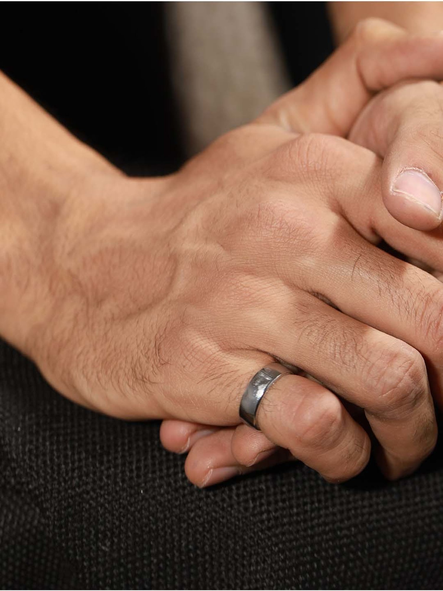 Bold by Priyaasi Solid Silver-Plated Finger Band/Ring for Men