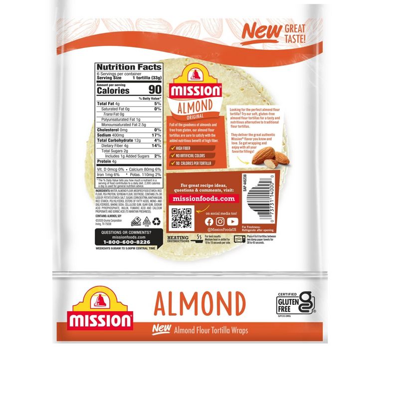Mission Vegan Almond Flour Tortillas - 6ct