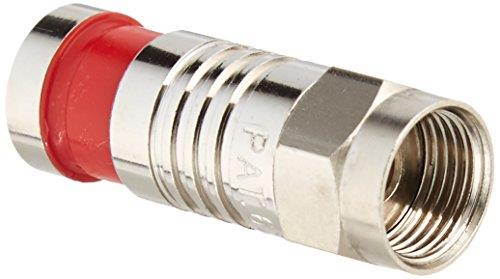 F Type RG59 Compression Connector Nickel Plated 10 Pack