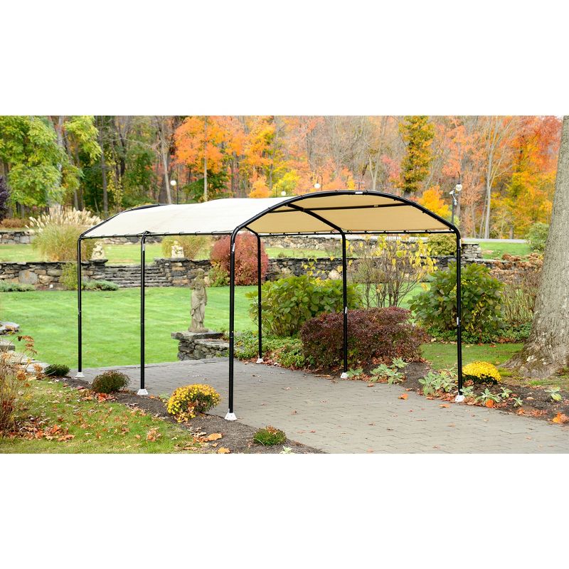 Caravan Canopy Domain 10 x 20 Foot Straight Leg Instant Canopy Tent Set, Black