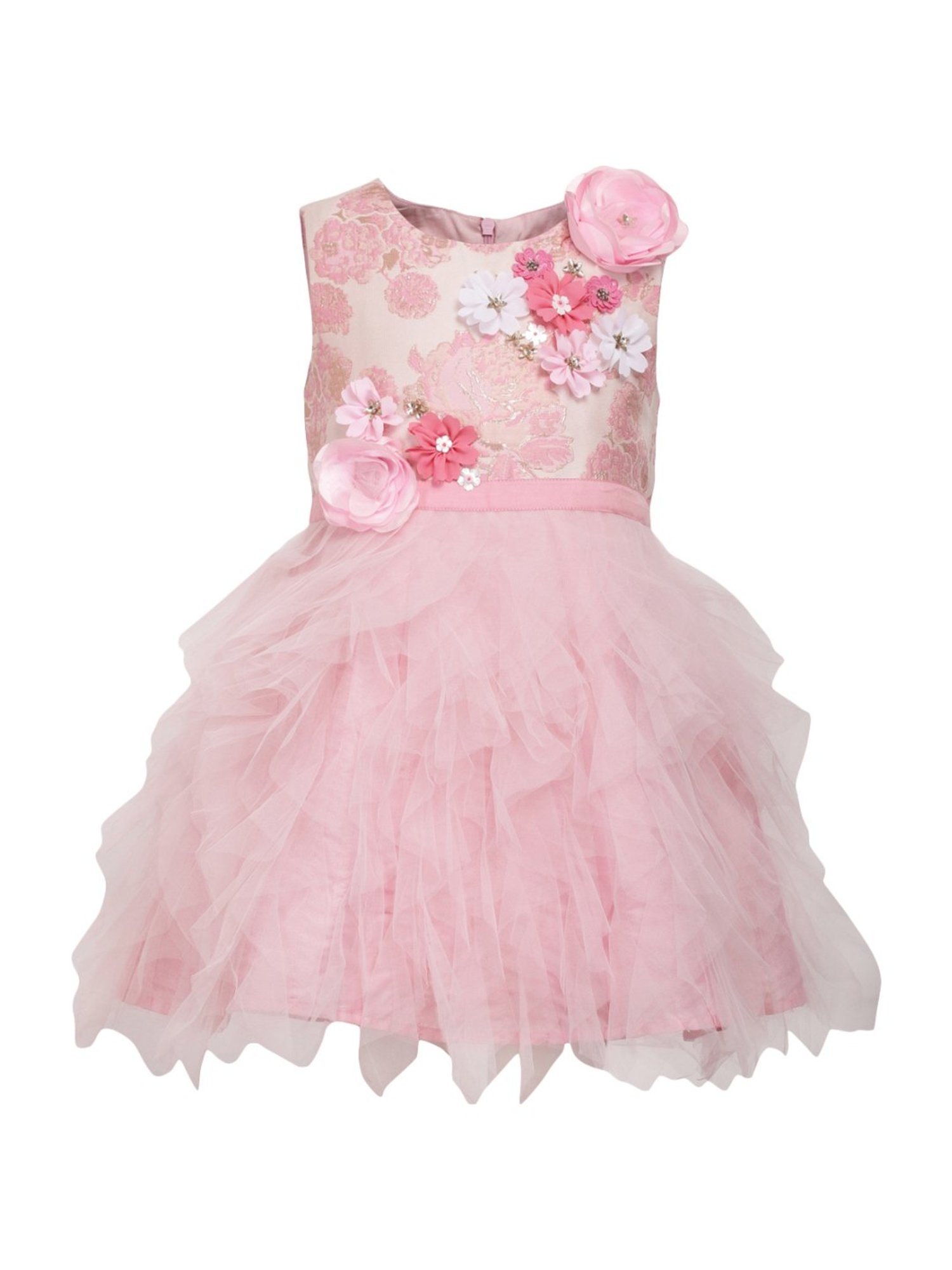 A Little Fable Kids Pink Applique Dress