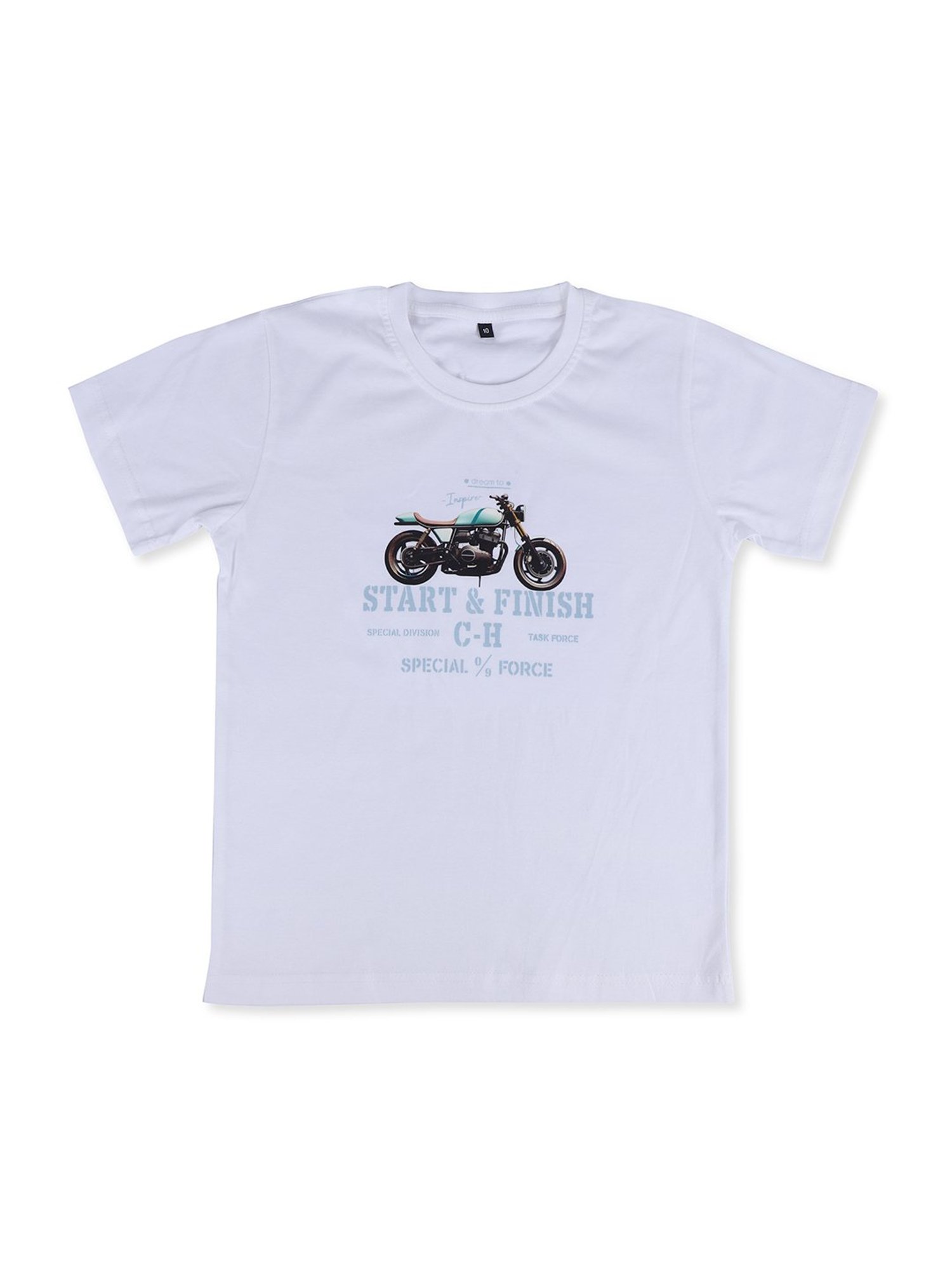 Cavio Kids Sky Blue Floral Print Shirt with T-Shirt