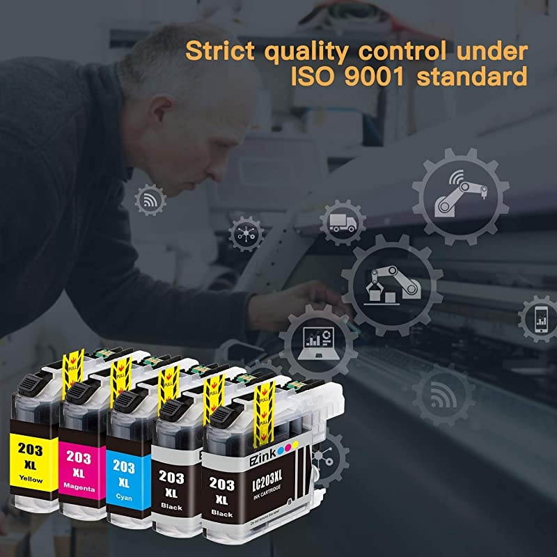 EZ InkTM Compatible Ink Cartridge Replacement for Brother LC203XL LC203 XL to use with MFCJ480DW MFCJ880DW MFCJ4420DW MFCJ680DW MFCJ885DW 6 Black 3 Cyan 3 Magenta 3 Yellow 15 Pack