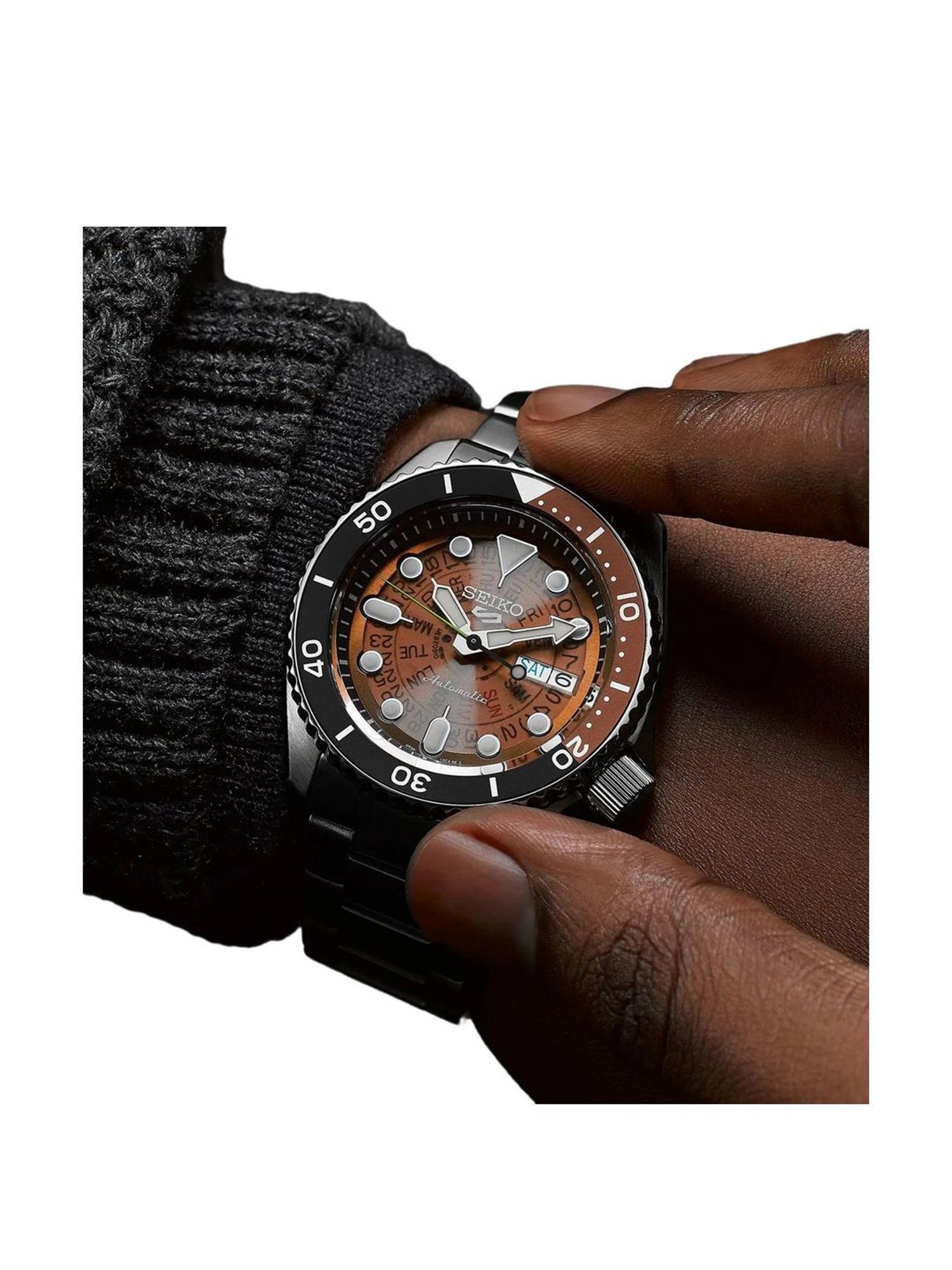 Seiko SRPJ47K1 5 Sports Automatic Watch for Men