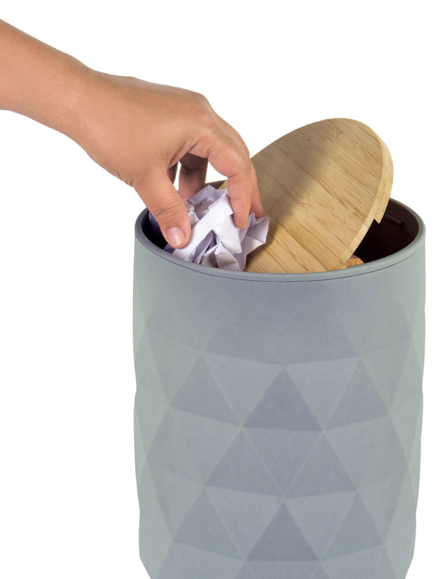 Freelance Grey SAN material (Styrene Acrylonitrile) Set of 1 Dustbins