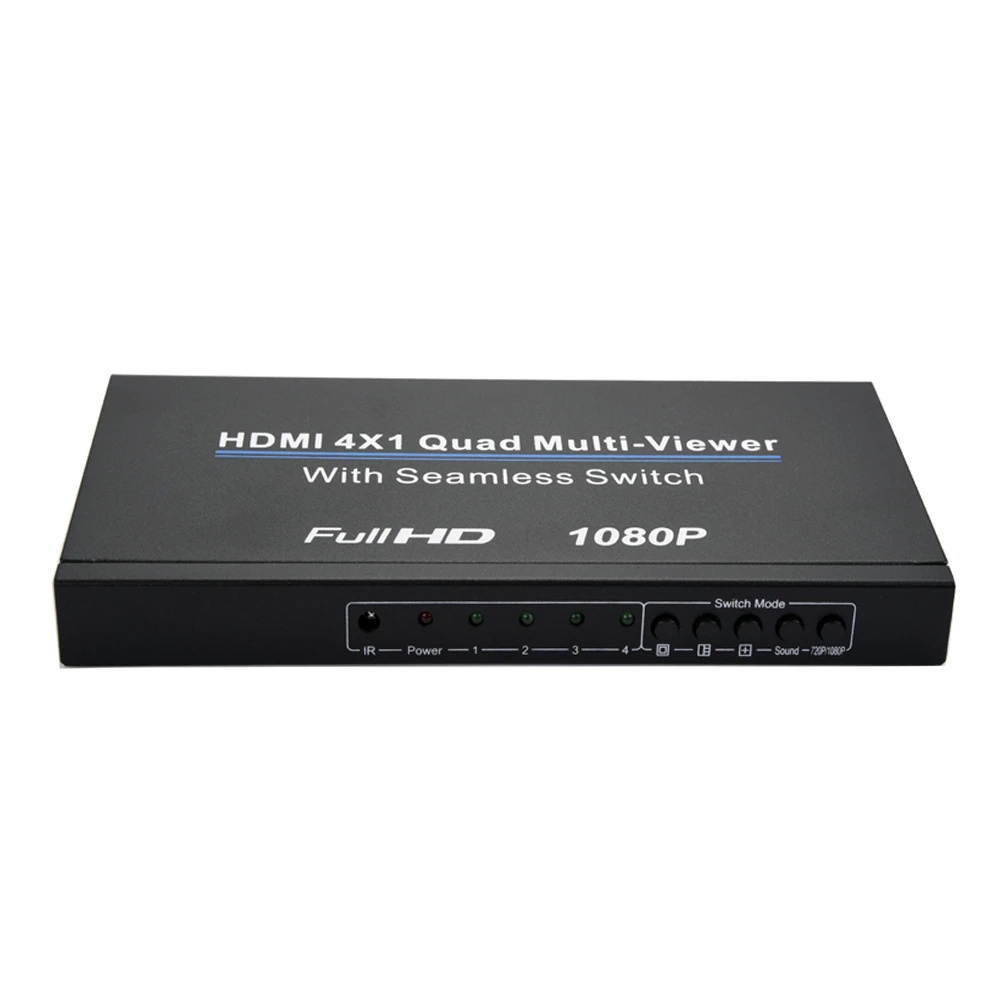 Switcher Seamless Multiviewer Switch IR Screen Splitter Converter HDMI 4x1 Switch Quad Multi Viewer 5 Modes for PS3/PC/STB/DVD