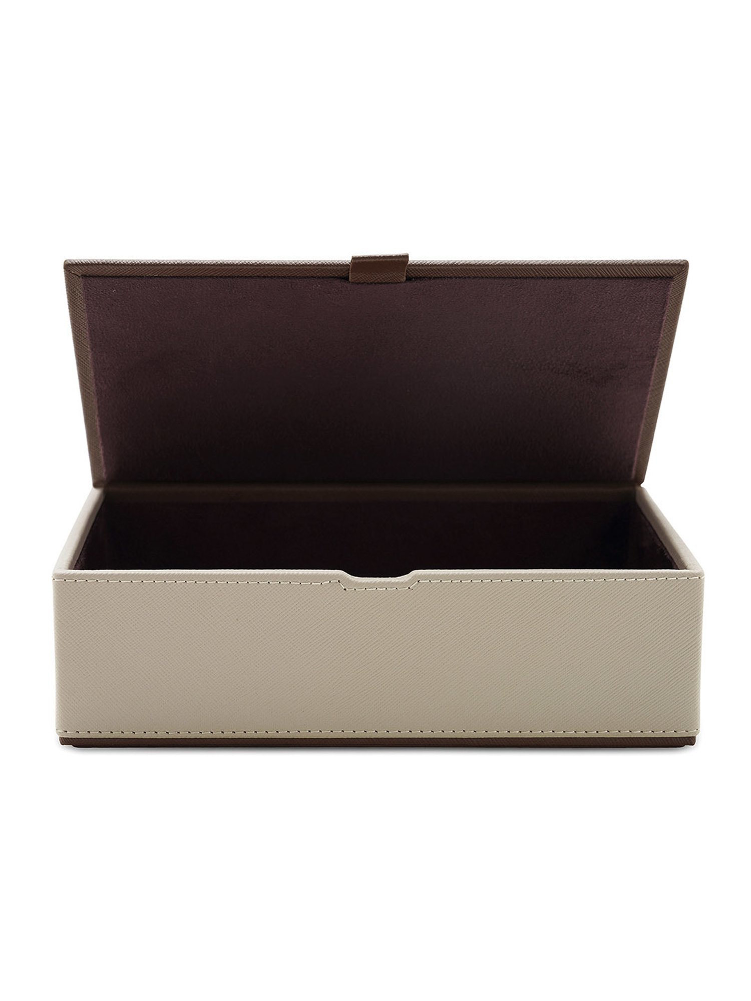 Pure Home and Living Beige Leather Solid Storage Boxes