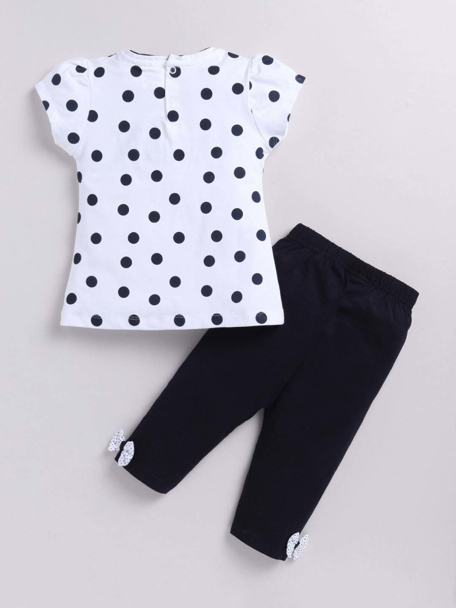 ANNIE Girls Black & White Cotton Printed Co-ord set